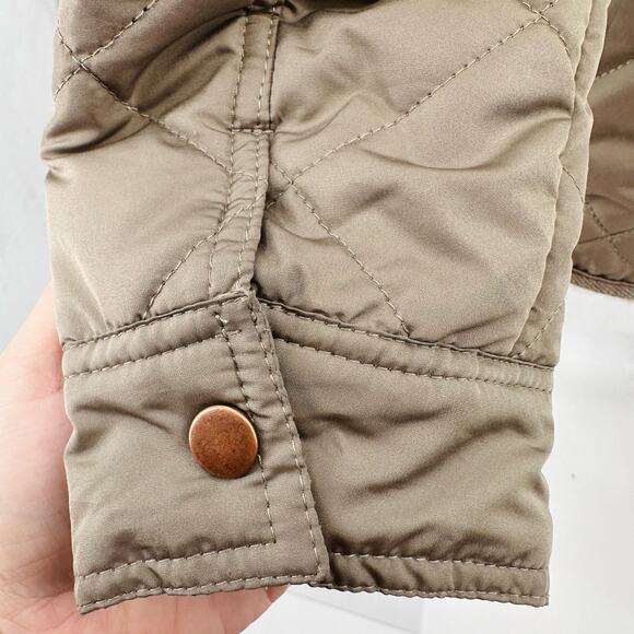 Altar’d State Jacket Fleece Lined Women’s Small Fleece Puffer Coat Green Zip-Up - Picture 6 of 12